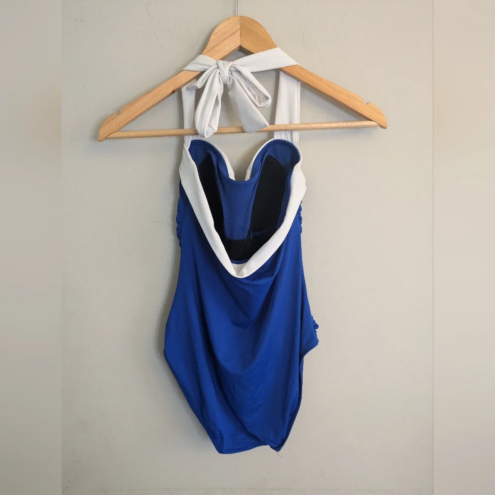 Ralph Lauren Bel-Air Sapphire Bandeau One Piece Swimsuit Size M